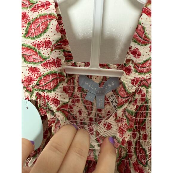 Hill House Home Mini Ellie Red Green Floral Paisley Dress Size 2 Y NEW - Picture 2 of 6